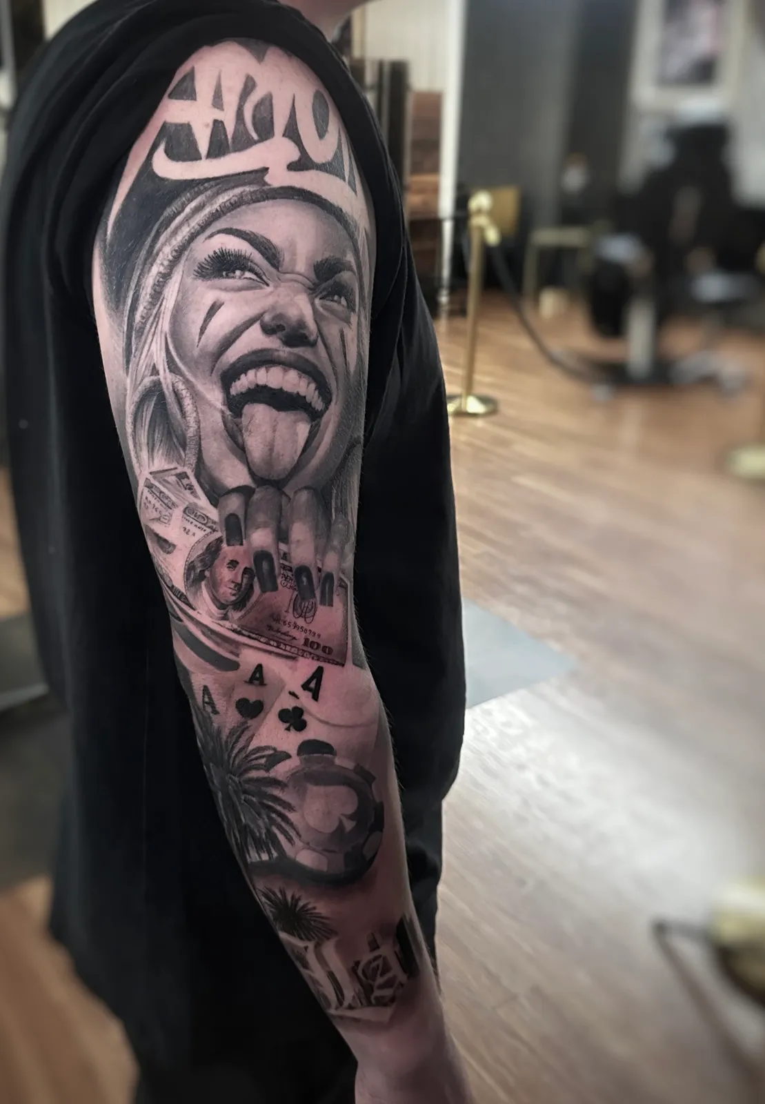 Tattoo im Stil Black and Grey