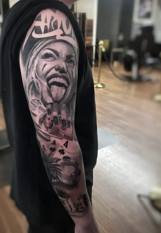Tattoo im Stil Black and Grey