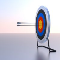 an archery target representing focus