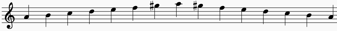 A harmonic minor scale