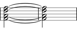 tied four-note chords