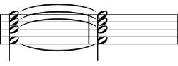 tied four-note chords
