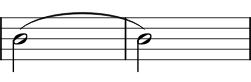 a tie over middle notes