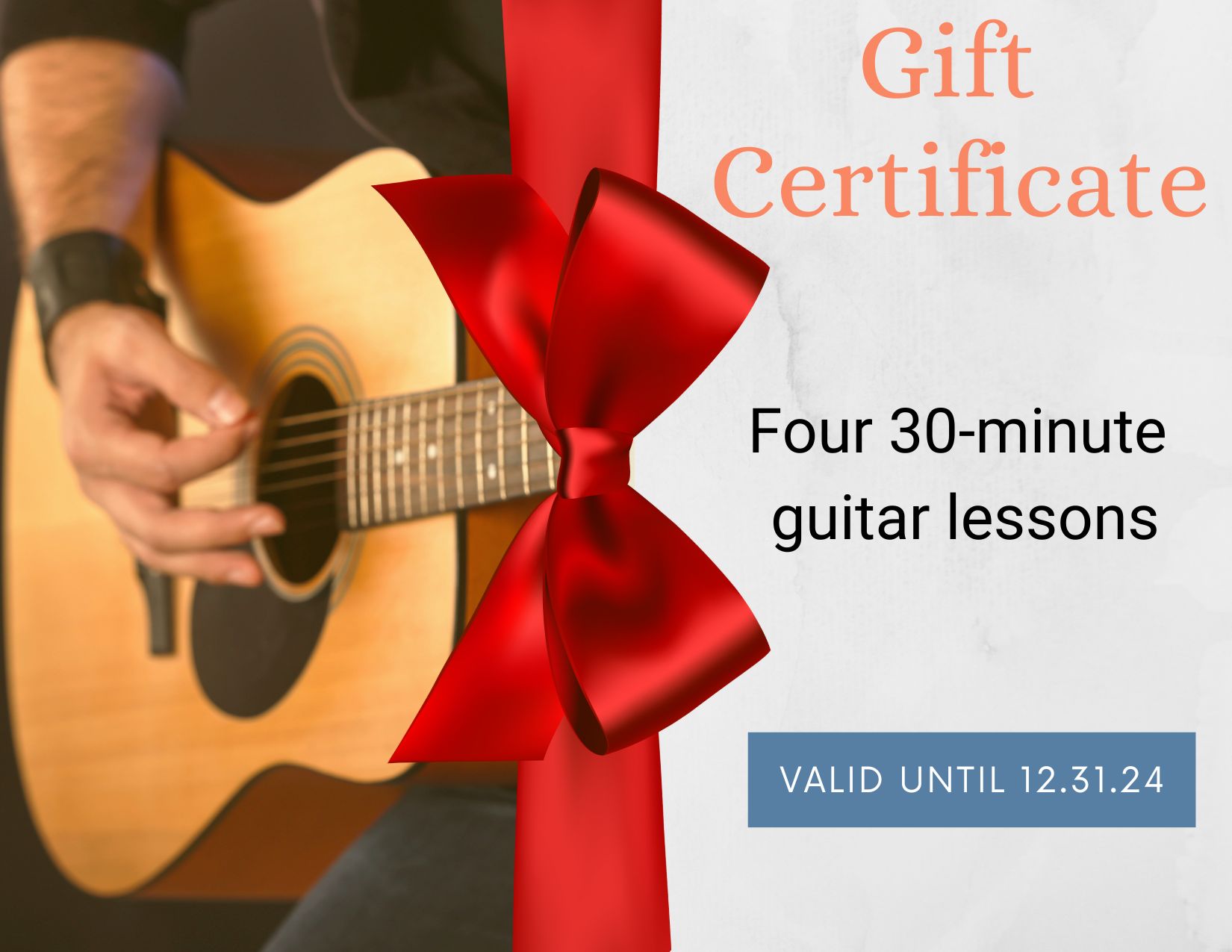 Gift Certificate - Guitar Lessons (4 30-min lessons)
