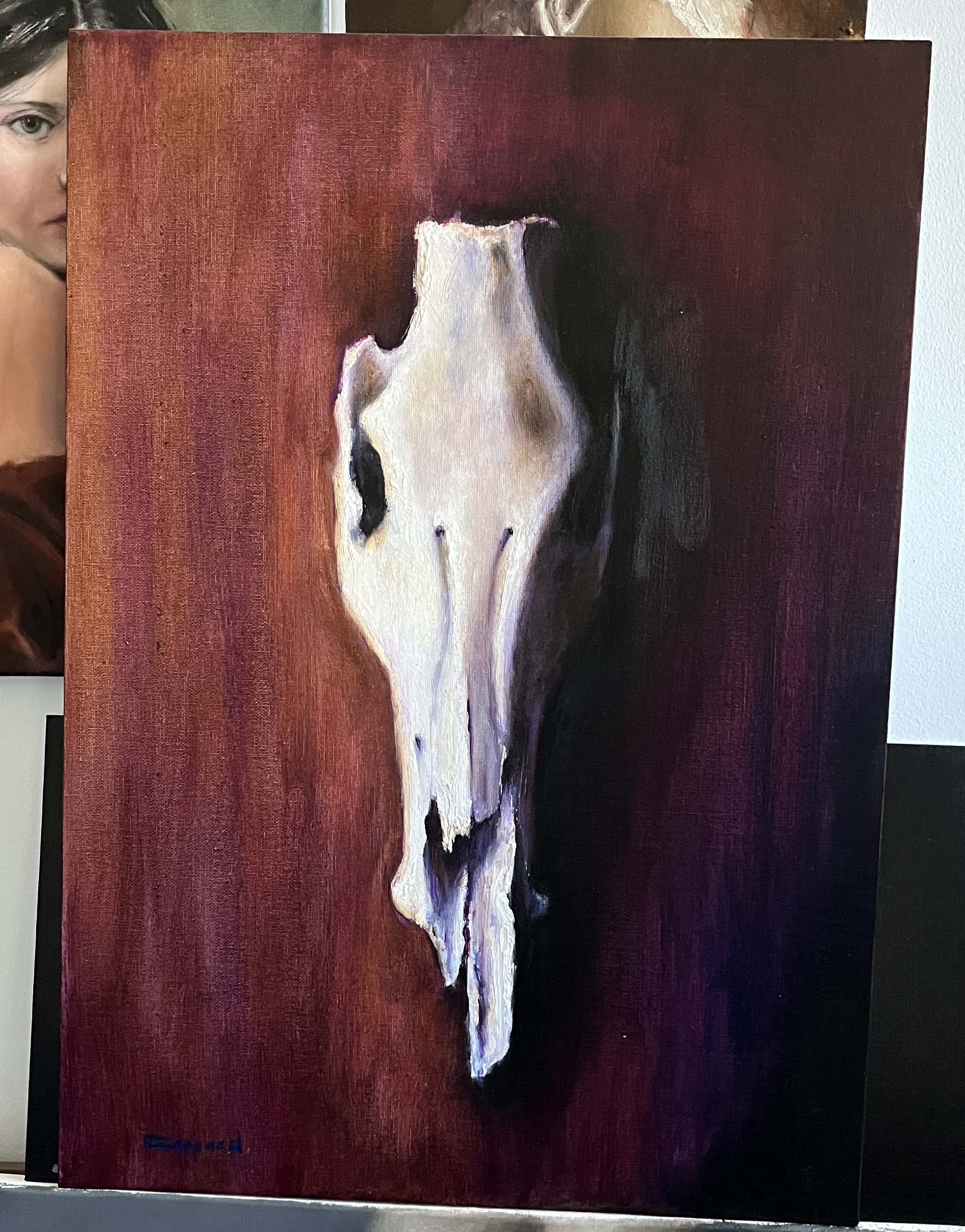 Hungry Horse - Oil on canvas board by Dylan Coppard, 2025, 21 x 16 inches, Nature