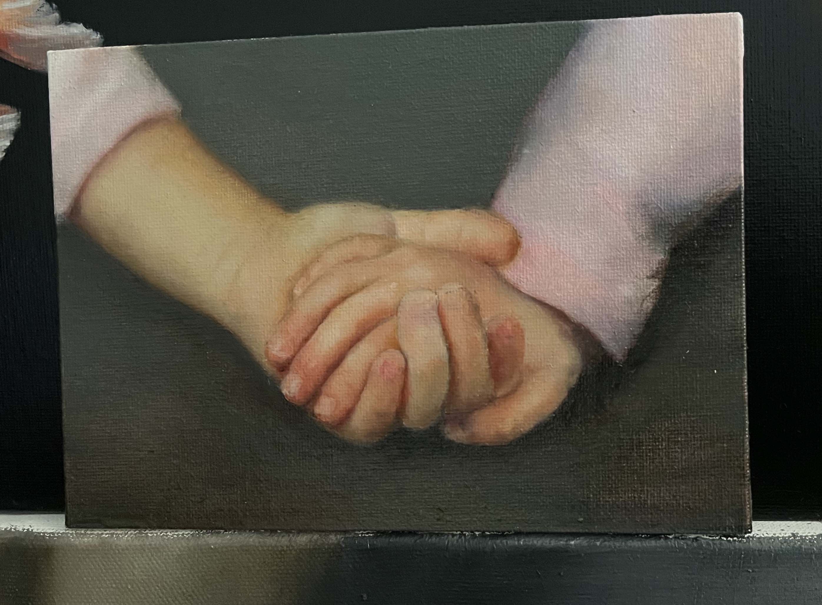 Sisters - Oil on canvas board by Dylan Coppard, 2025, 5 x 7 inches, Figurative