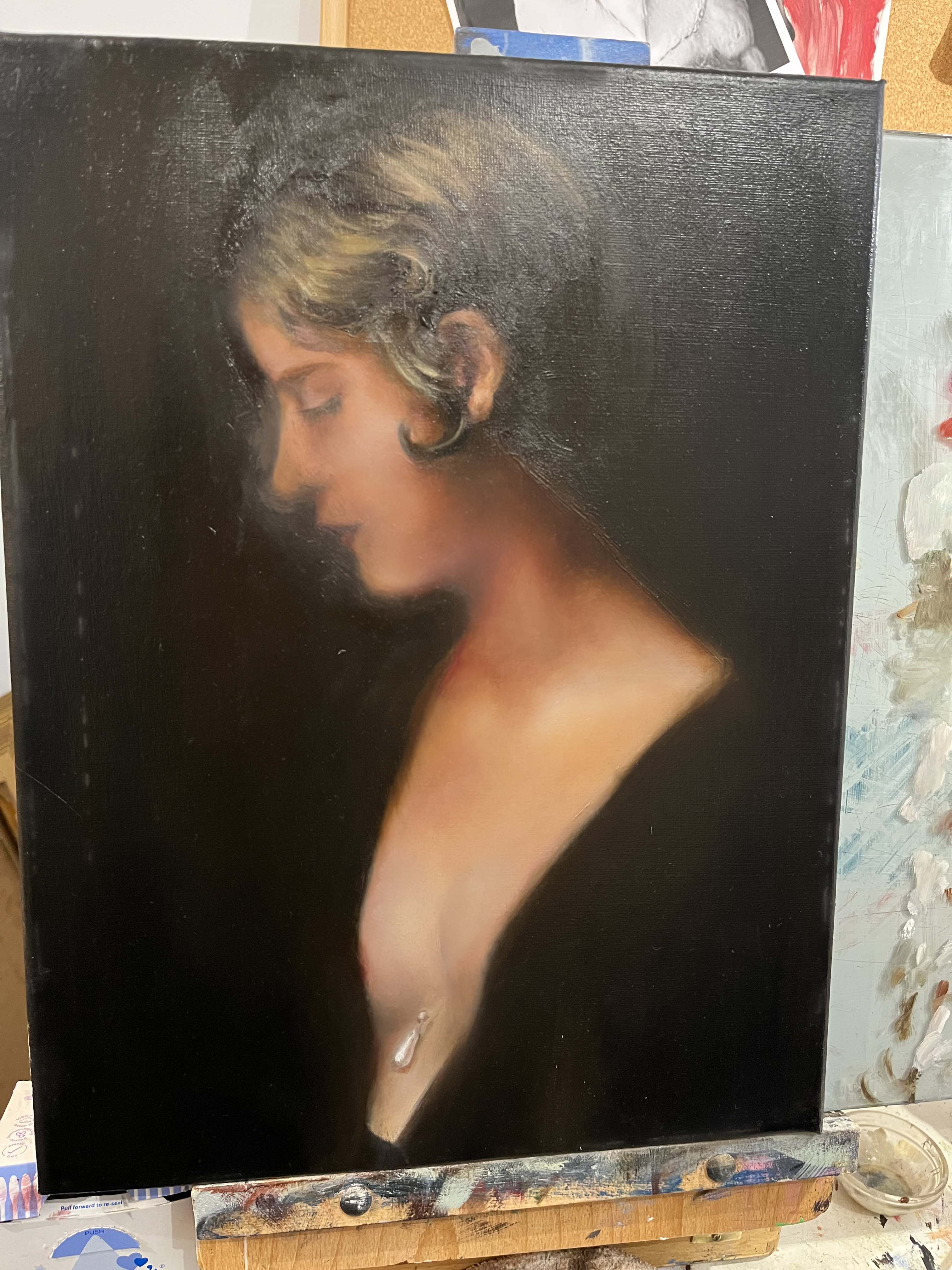 June - Oil on canvas by Dylan Coppard, 2025, 15 x 12 inches, Portrait