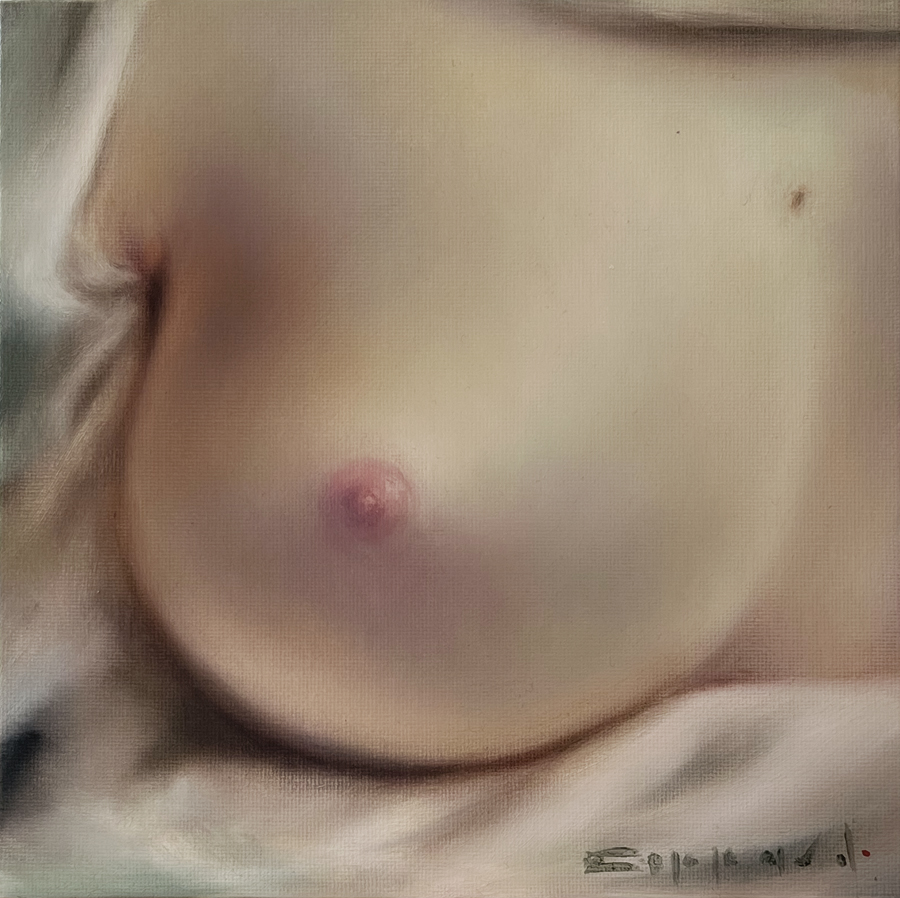 Sarahs Gift - Oil on canvas board by Dylan Coppard, 2023, 8 x 8 inches, Master Study