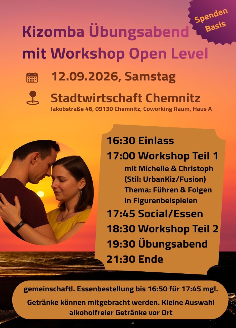Kizomba Übungsabend mit Workshop Open Level