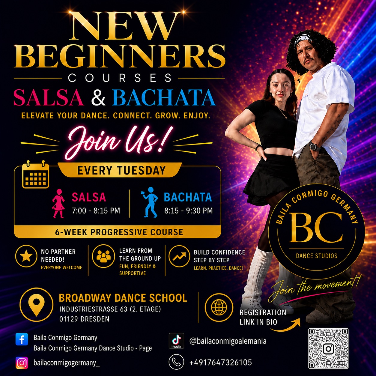 Neue Beginners Courses Salsa & Bachata