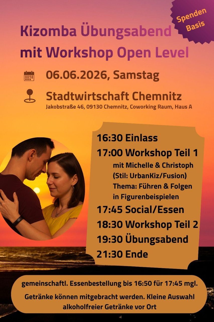 Kizomba Übungsabend mit Workshop Open Level