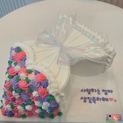 꽃다발 케이크 이미지