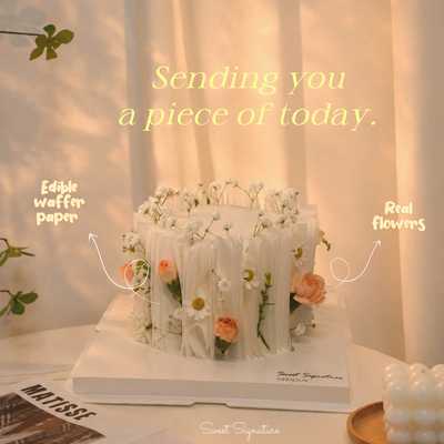 웨이퍼 가든 플라워 케이크/Wafer Garden Flower Cake 이미지