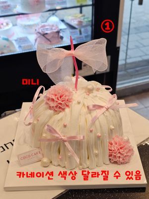 타래리본초카네이션케이크 이미지