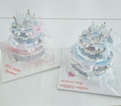 오로라티아라2단케이크 이미지