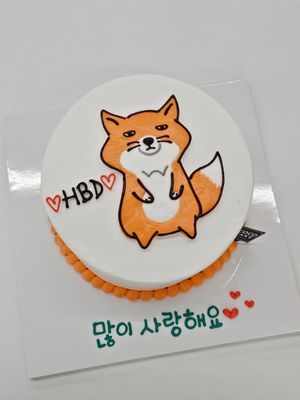 동물그림케이크 이미지