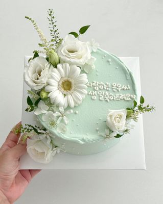 쌀케이크 (거베라가든 + 배경색변경) 이미지