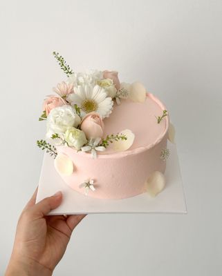 생화 쌀케이크 (빵케이크) 이미지