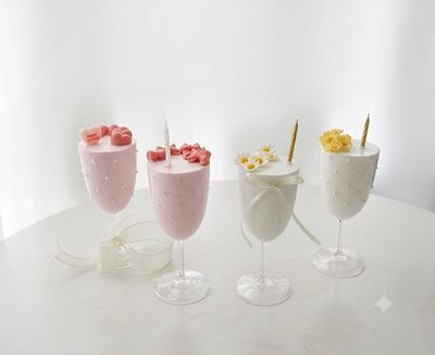 와인잔 케이크 이미지