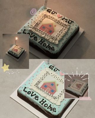 도트 브라우니 케이크 이미지