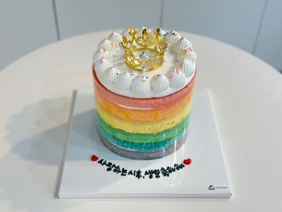무지개케이크 이미지