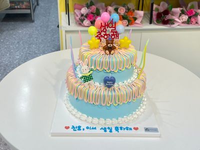 캔들파티 케이크 이미지
