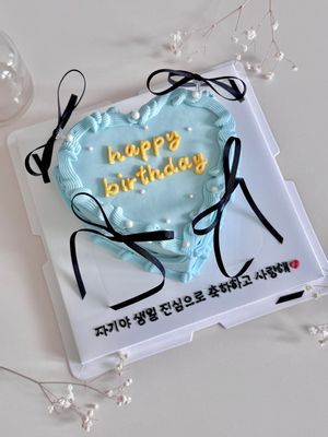 하트리본케이크 이미지