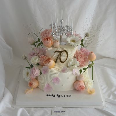 2단생화케이크 이미지