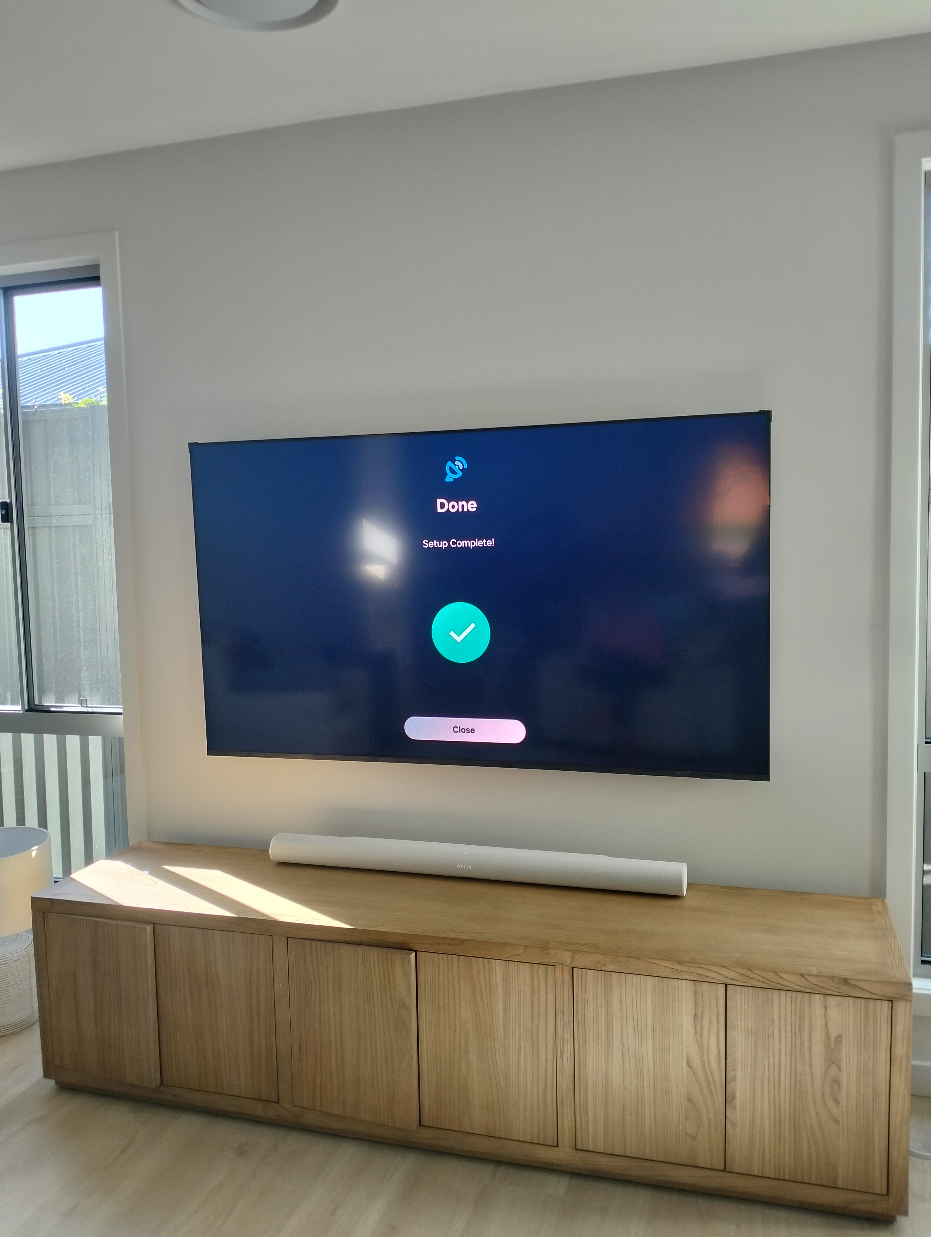 Clean 75-inch Samsung TV Installation in Greenbank: The Ultimate Living Room Upgrade — Dead Level TV Installation, Greenbank