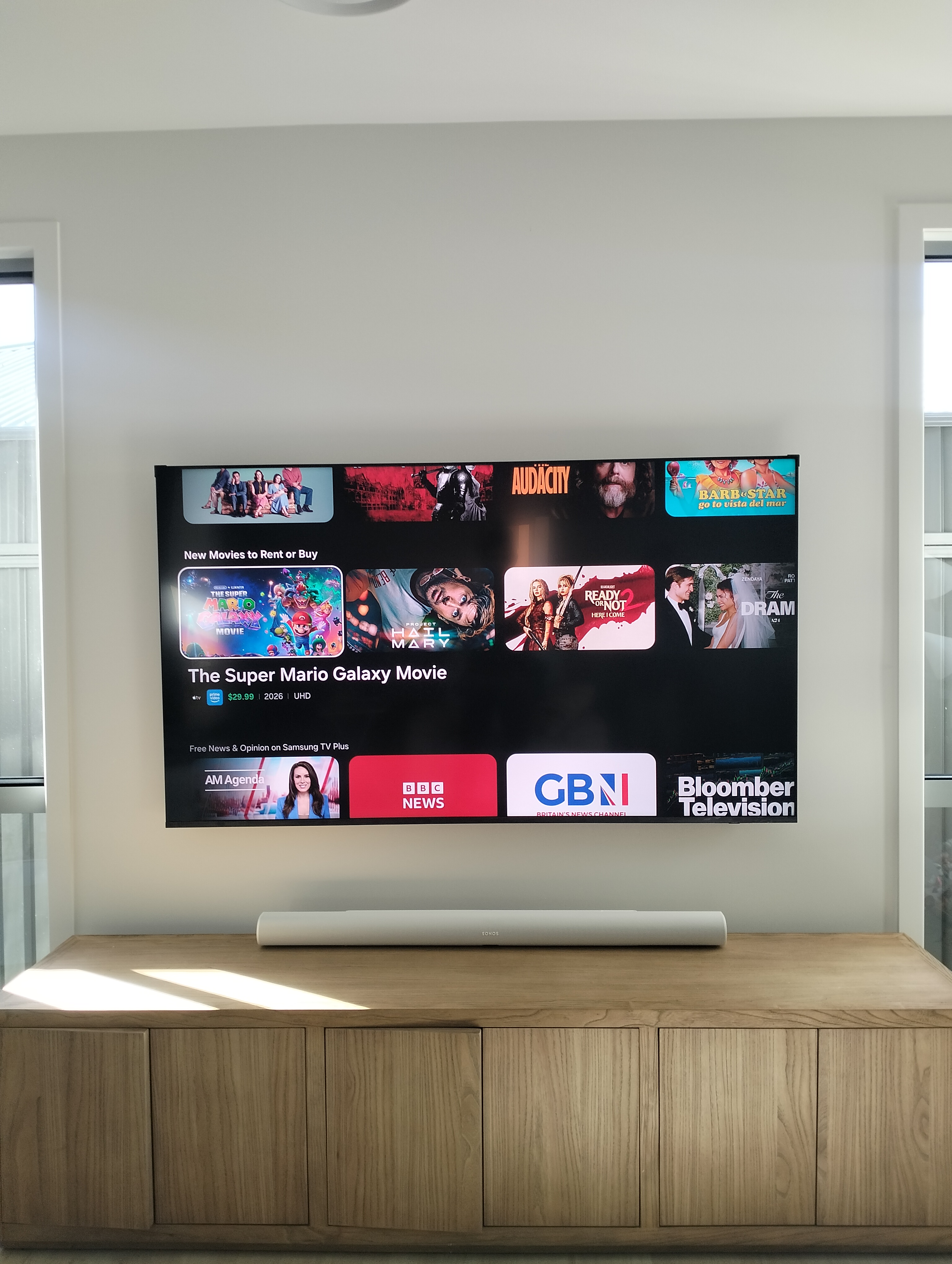 Clean 75-inch Samsung TV Installation in Greenbank: The Ultimate Living Room Upgrade — Dead Level TV Installation, Greenbank