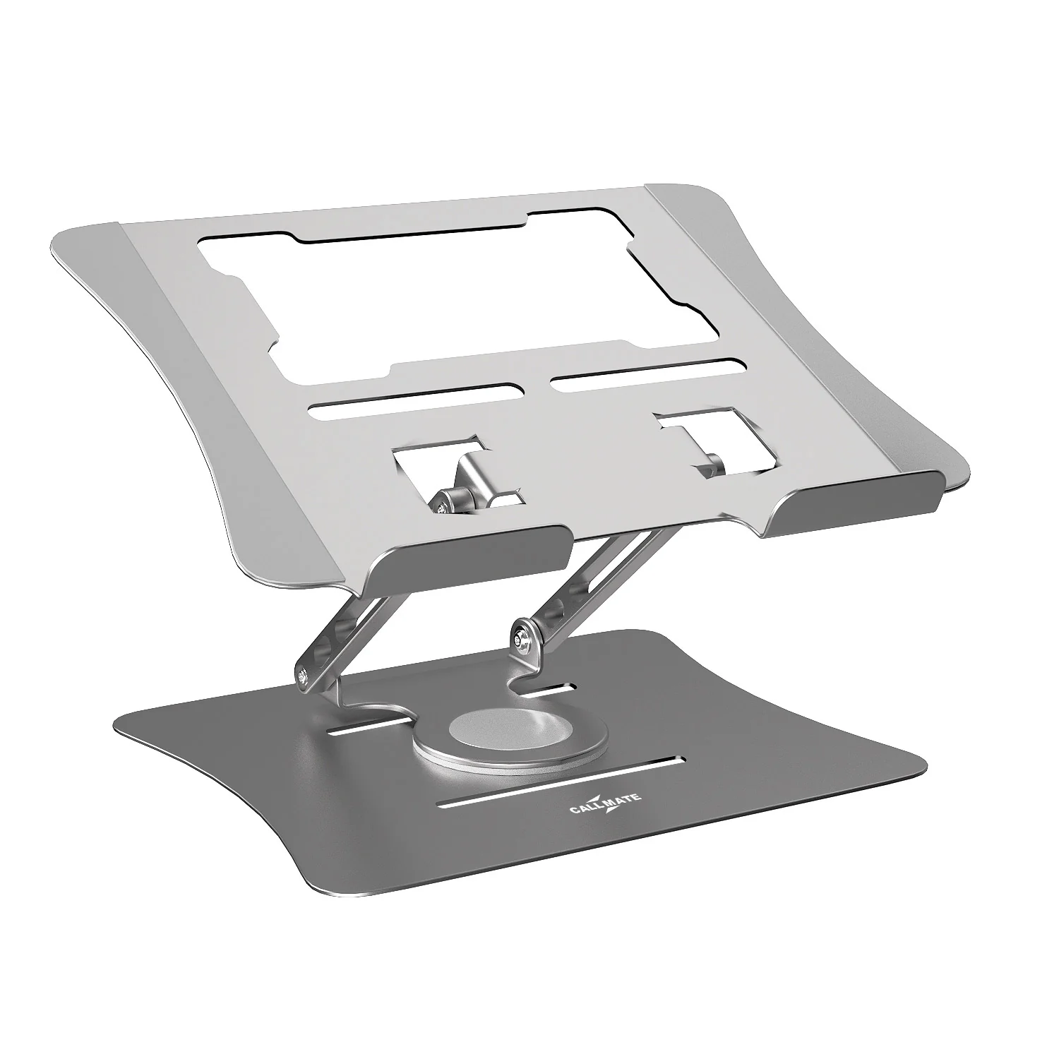 AGARO Foldable Laptop Stand Holder, 360° Rotating, Premium Metal Alloy — Premium metal alloy, 360° rotation + ergonomic height adjust