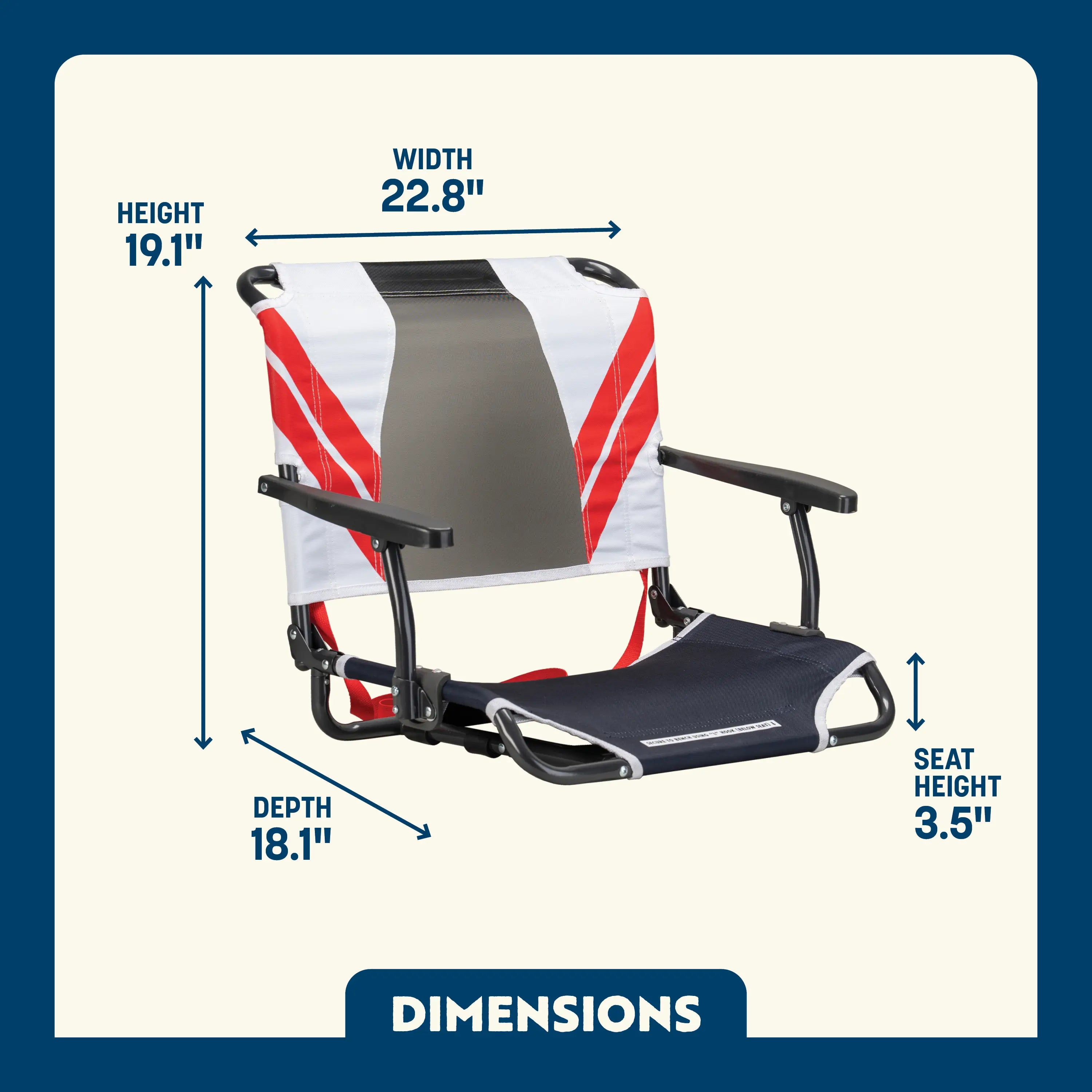 03498 GCI Outdoor Big Comfort Stadium Chair with A detail photo 29