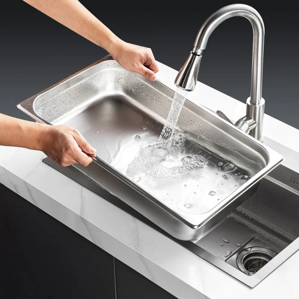 03018 VEVOR Stainless Steel Hotel Pan GN Pan With detail photo 8
