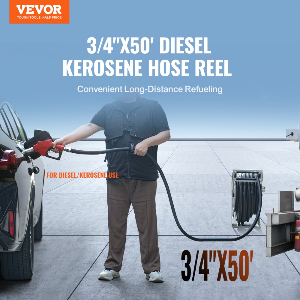 VEVOR Fuel Hose Reel 100 FT 1224BT-100-5 Open Box detail photo 3