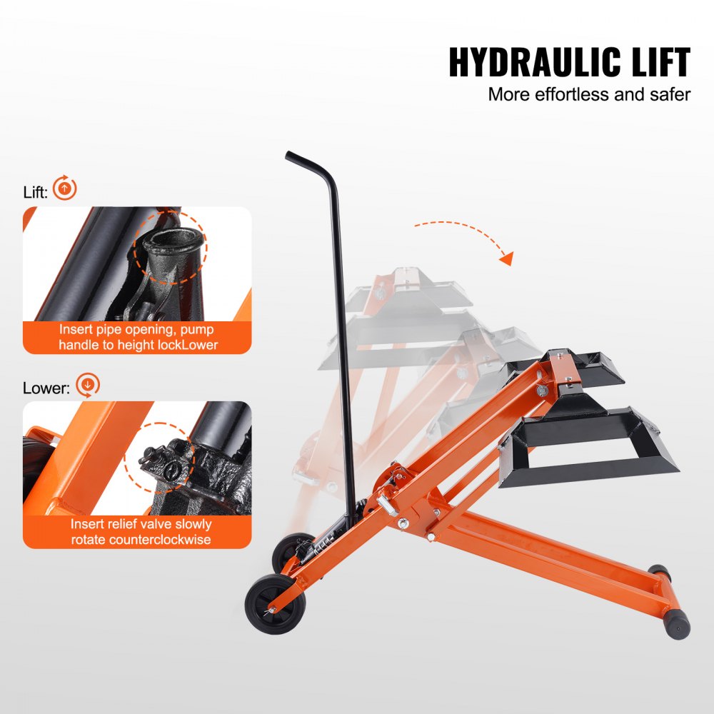 02963 VEVOR SX2806 500-Lb Hydraulic Lawn Mower Lif detail photo 3