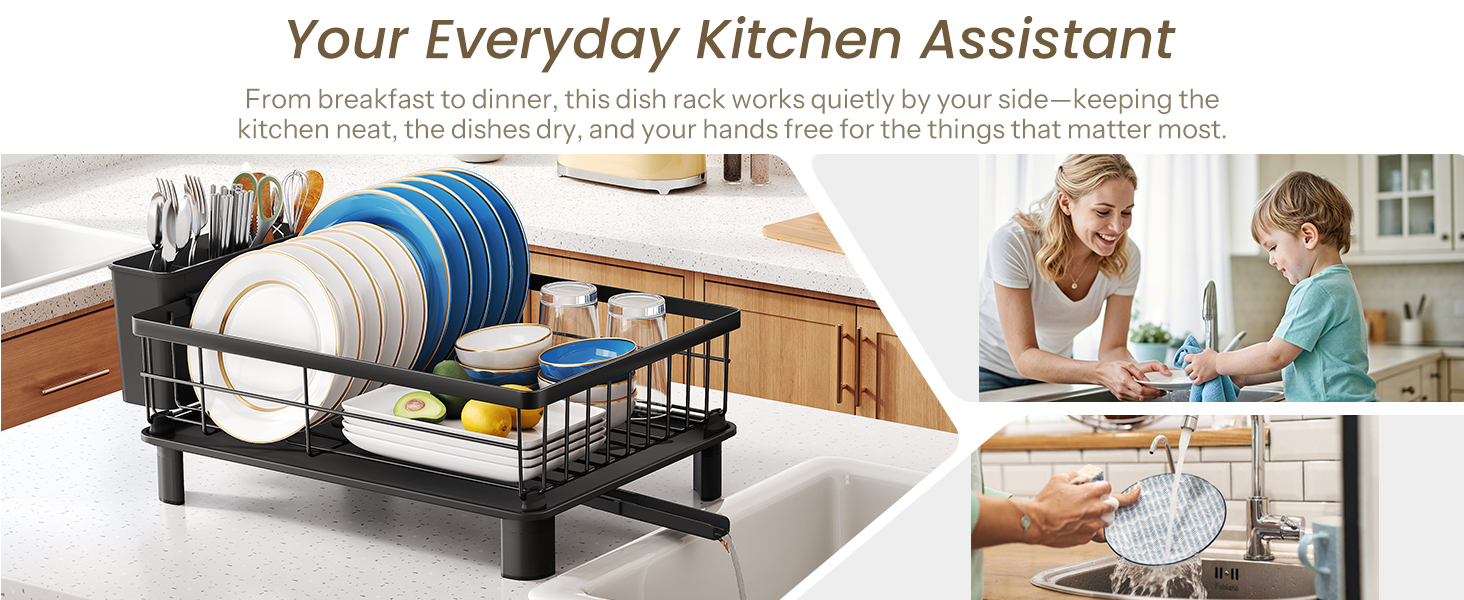 03520 SNTD Black Dish Rack For Kitchen Counter Mod, stock photo — view 1