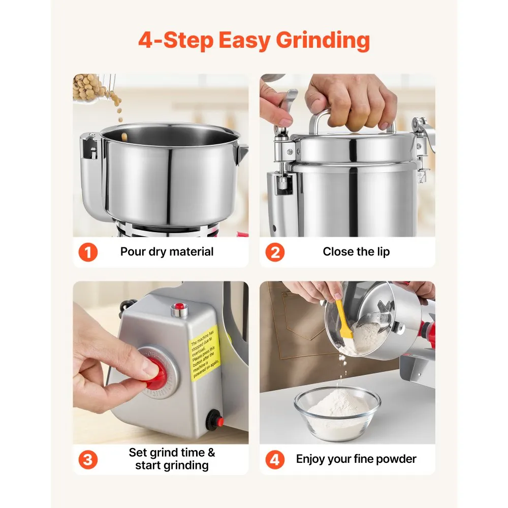 02942 VEVOR 500g Electric Grain Grinder Mill 2000W detail photo 6