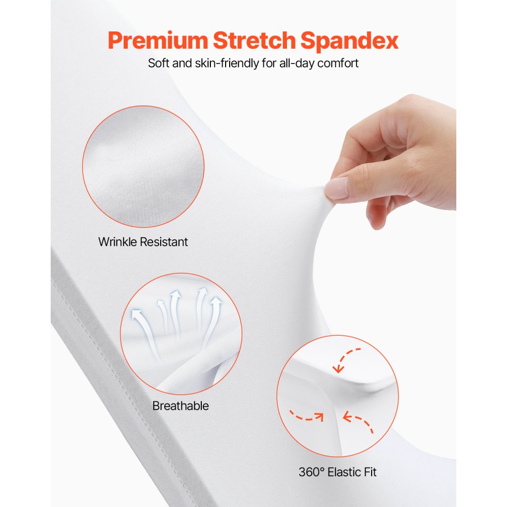 02947 VEVOR White Spandex Banquet Chair Covers — Q detail photo 3