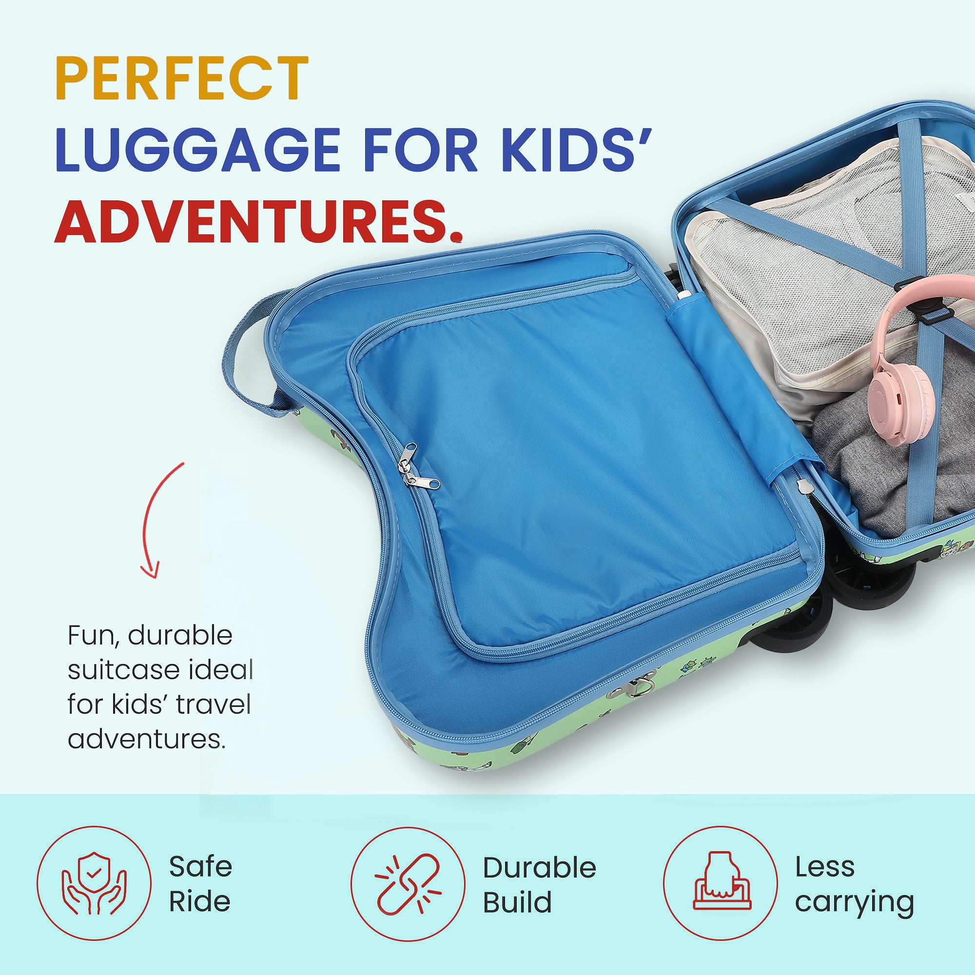 Bioworld Toy Story Kids Ride-On Luggage Case Green Storage Bag detail photo 5