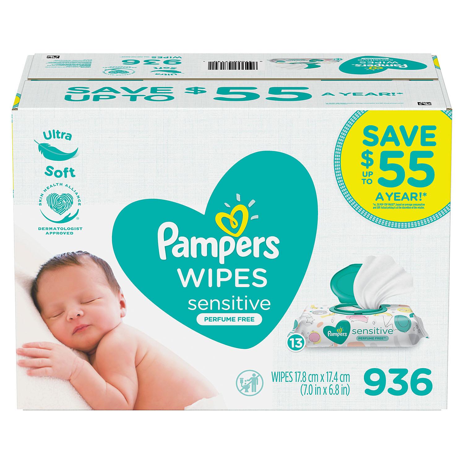 03388 Pampers Sensitive Baby Wipes Ultra Clean Fra, stock photo — view 1