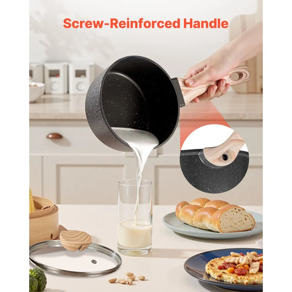 02570 VEVOR Granite Sauce Pan S-LY-01 with Wood-Gr detail photo 6