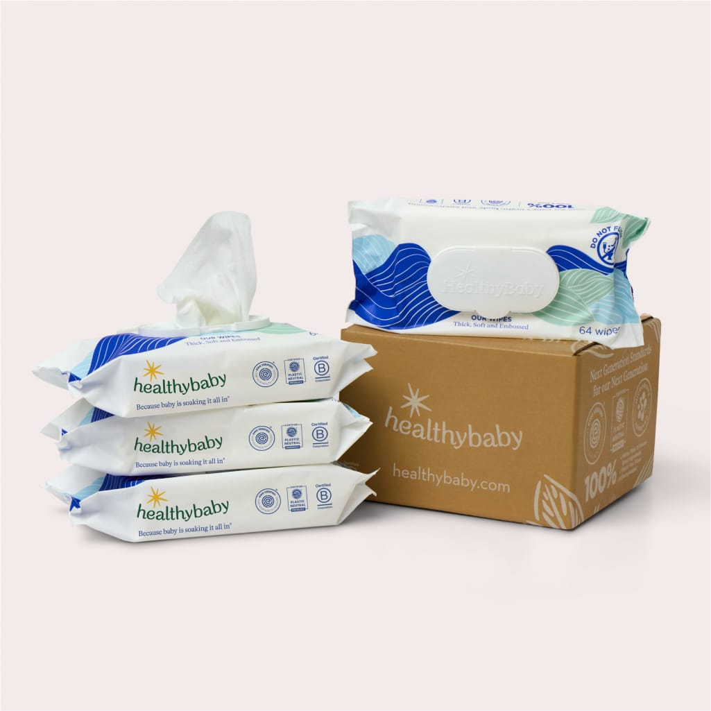 03360 healthybaby Organic Biodegradable Baby Wipes, stock photo — view 1