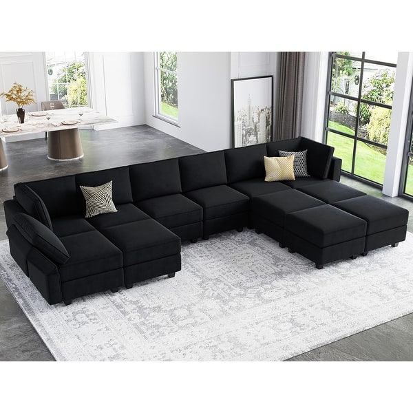 03320 Modular Sectional Sofa Ottoman U Shaped Couc, stock photo — view 1