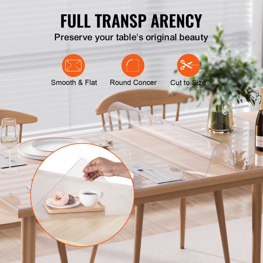 02575 VEVOR Clear Tablecloth Protector 1.5mm Thick detail photo 5