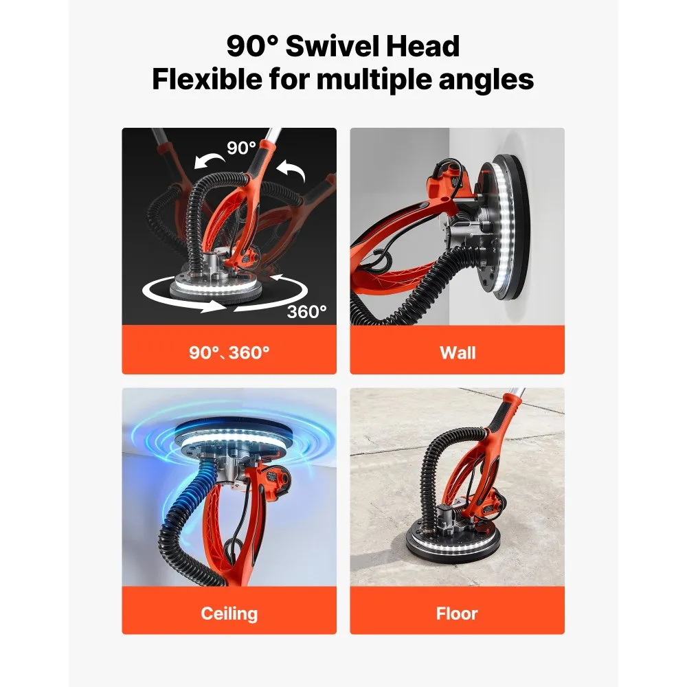 02574 VEVOR Drywall Sander 850W Electric Wall Sand detail photo 4