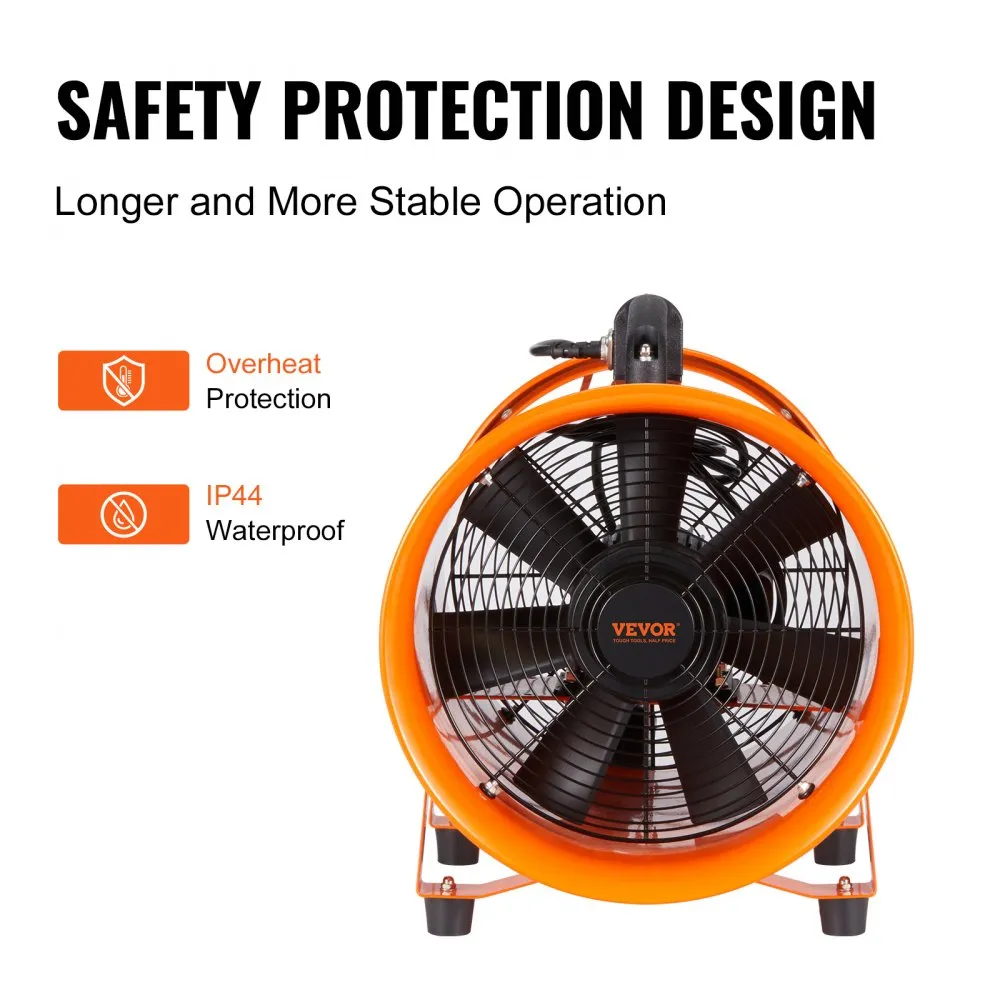 03310 VEVOR 12 Inch Utility Blower Fan 550W Portab detail photo 5
