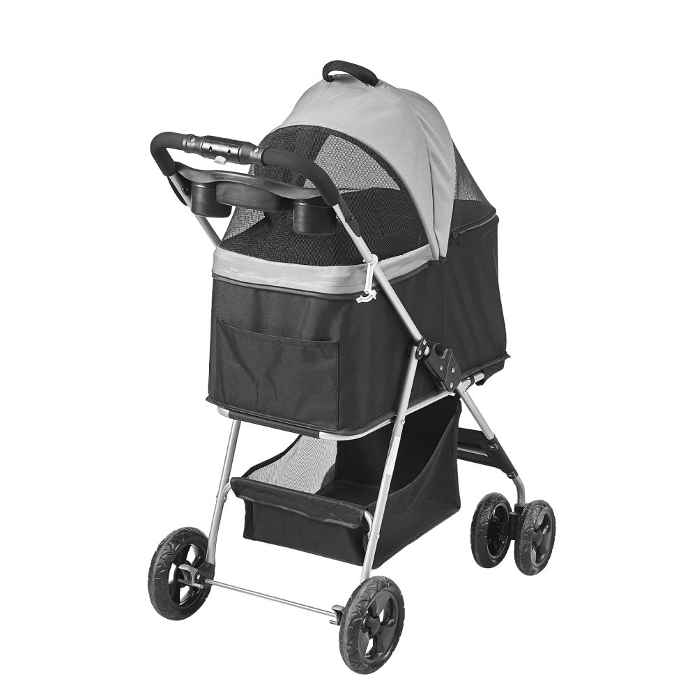 03340 Pawrcooli Pet Stroller ShadowSlim Black Fold detail photo 12