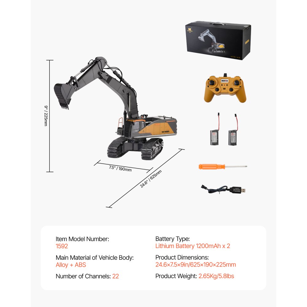 03167 Professional RC Excavator Model Scale 1:14 w detail photo 7