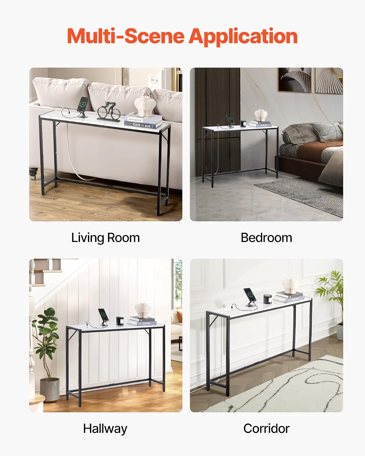 02579 VEVOR Metal Console Table YJX-XGZ-006 Unopen detail photo 8