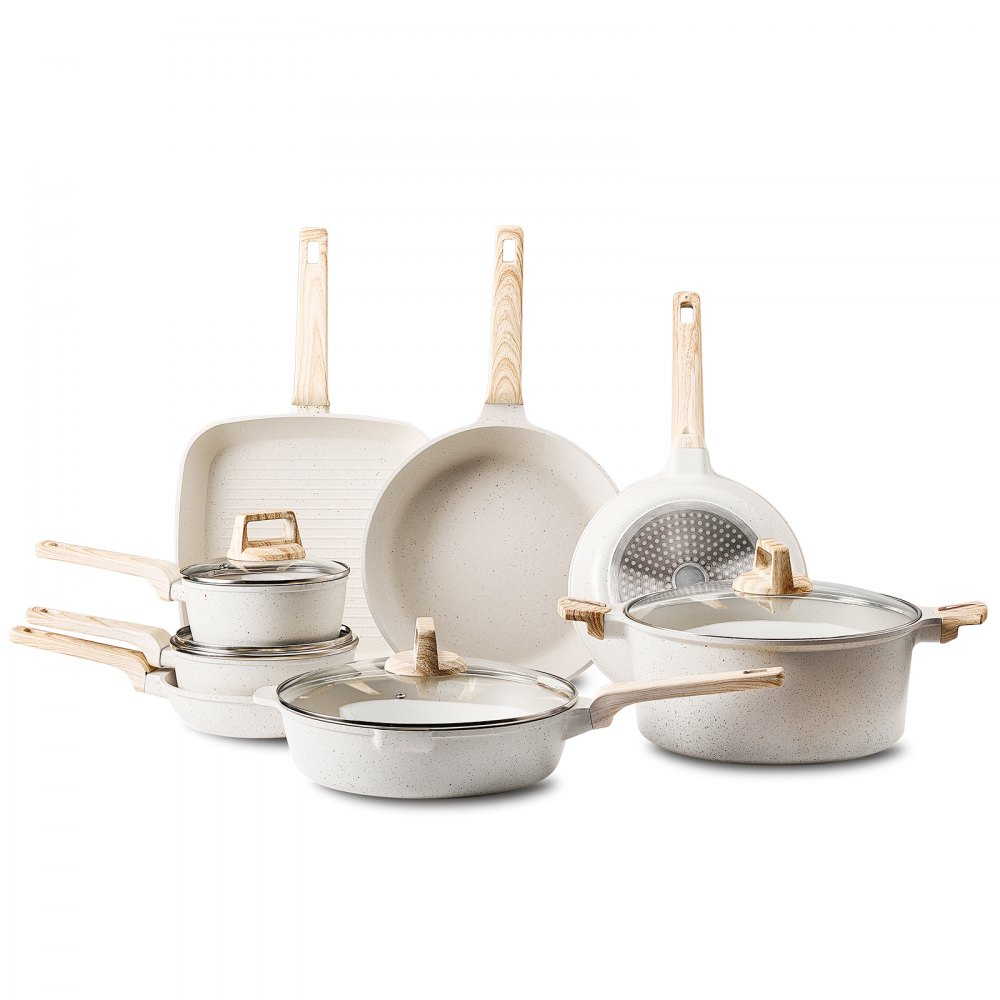 Bazova 24-PC Ceramic Nonstick Pots and Pans Set Cookware Collection detail photo 9